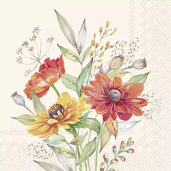 IHR Cocktail Napkin 20 Pack Soft Sunset Bouquet