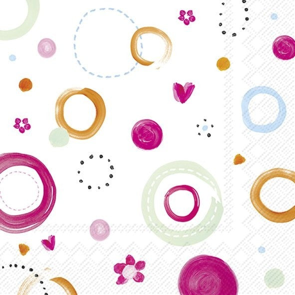 IHR Cocktail Napkin 20 Pack Joyful Dots