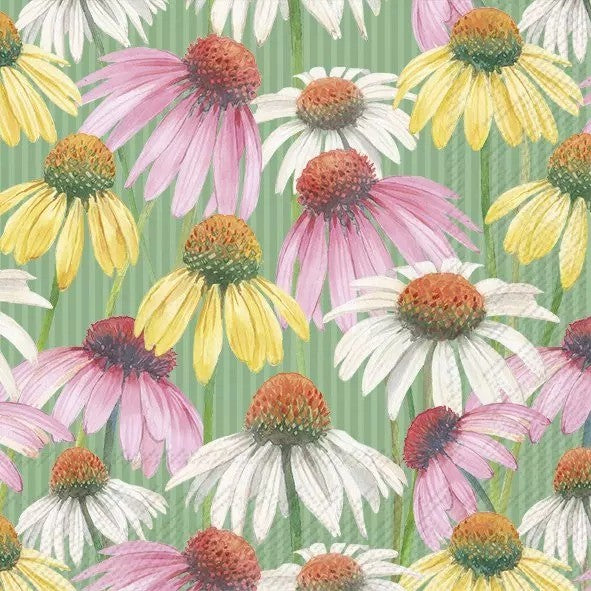 IHR Cocktail Napkin 20 Pack Pastel Garden Green