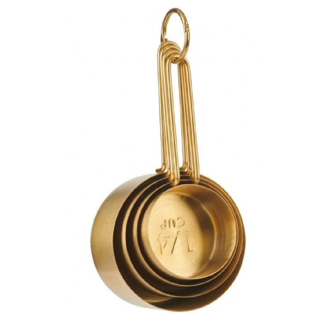 Trudeau Stainless Steel Measuring Cup Set Of 4 - Gold - iQ living