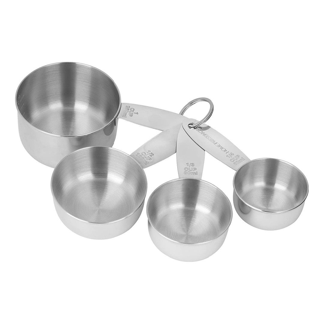 Trudeau Stainless Steel Measuring Cup Set Of 4 - Brushed Silver - iQ living