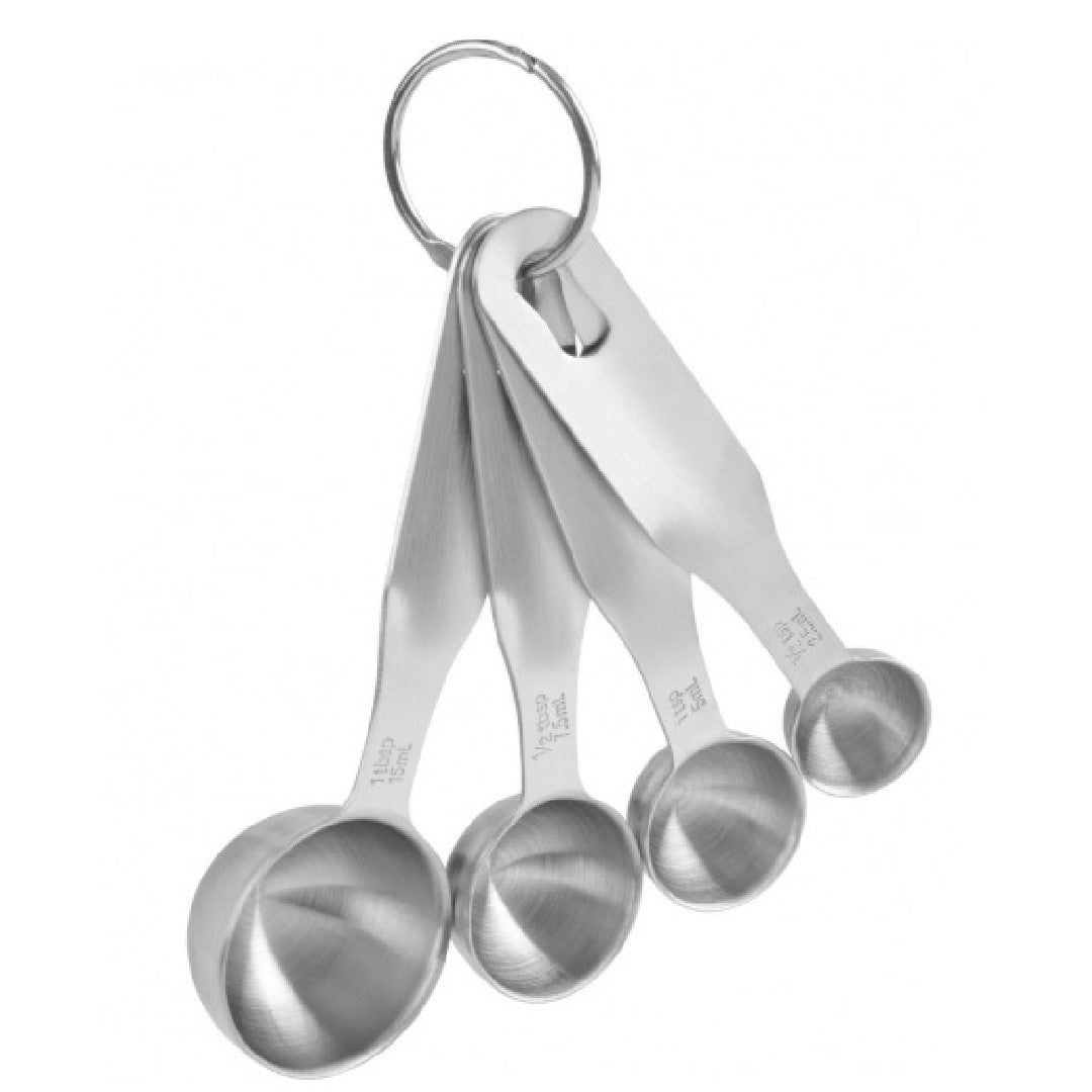 Trudeau Stainless Steel Measuring Spoon Set Of 4 - Brushed Silver - iQ living