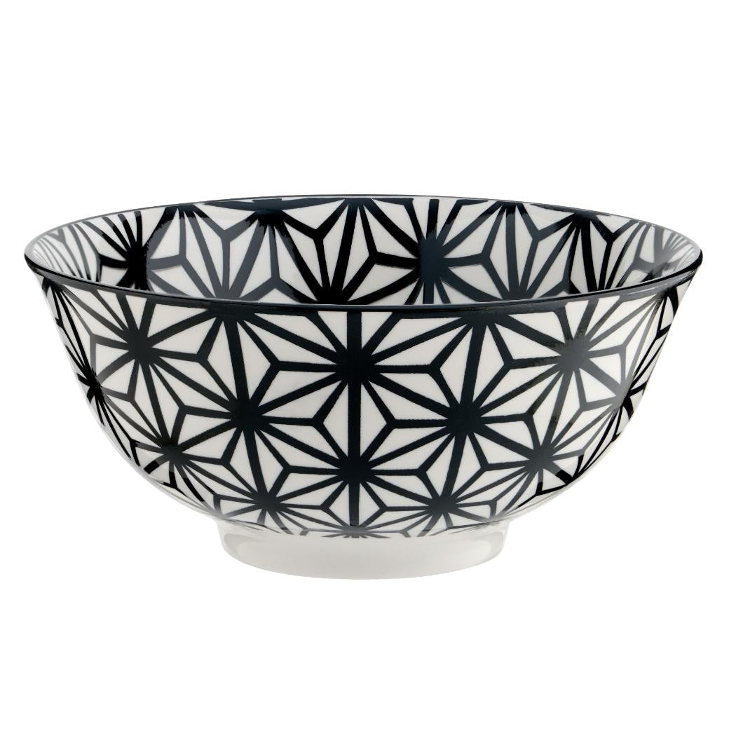 Table Creations Cereal Bowl 6" - Black & White Floral