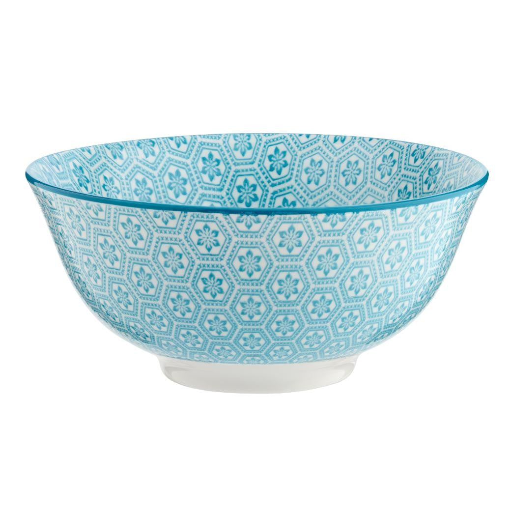 Table Creations Cereal Bowl 6" - Turquoise Floral