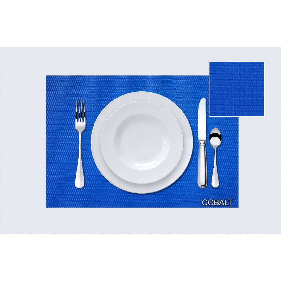 Tate Placemat 17" x 12" Cobalt Blue - iQ living