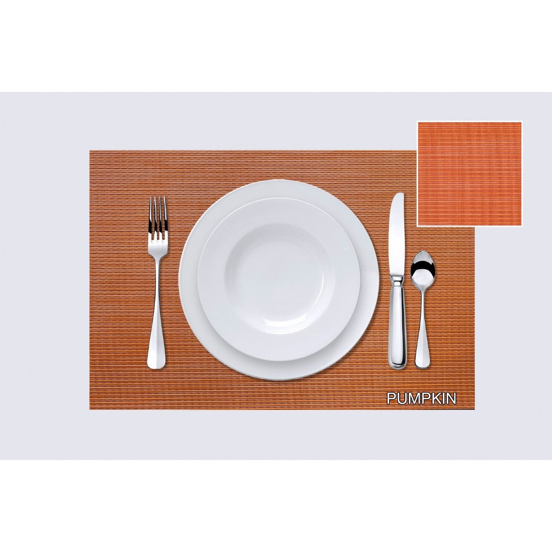 Tate Placemat 17" x 12" Pumpkin - iQ living