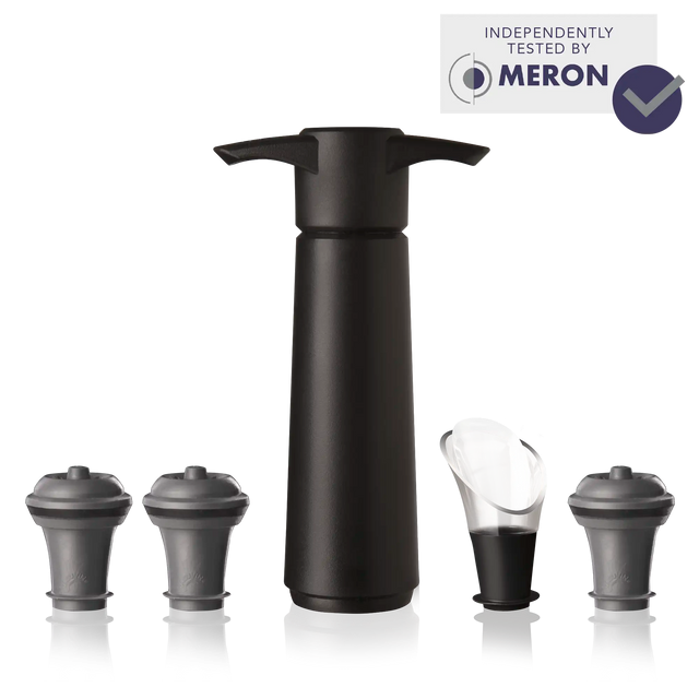Vacu Vin Original Wine Saver Set Black