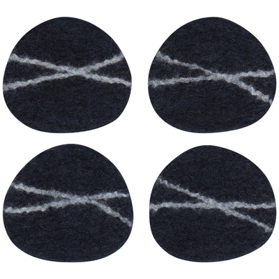 Danica Coaster Striato Midnight Set Of 4