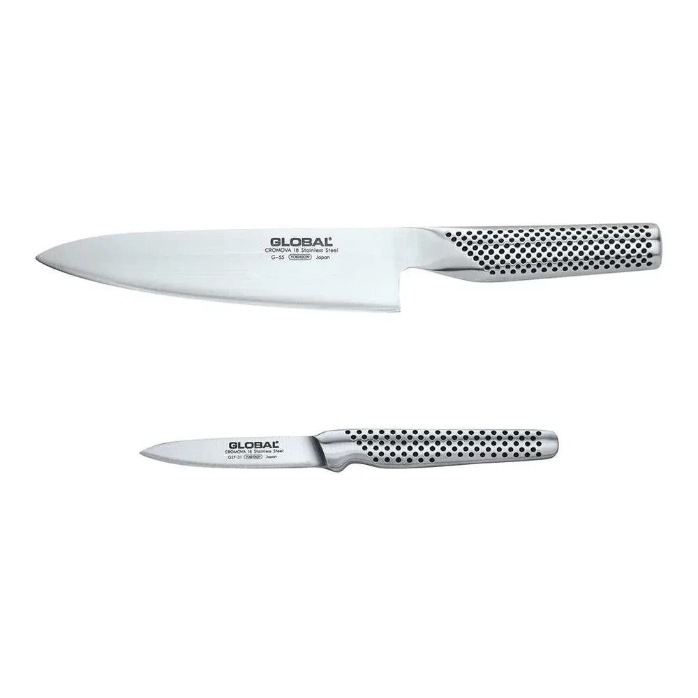 Global G Series Essential Knife Set - 7" Chef + 3" Peeling