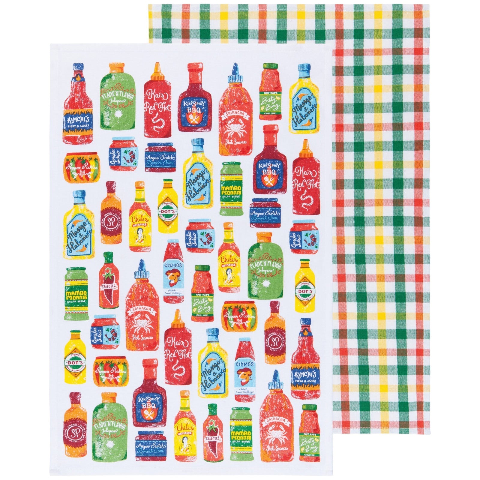 Now Designs Tea Towel Set Of 2 - Hot Sauce