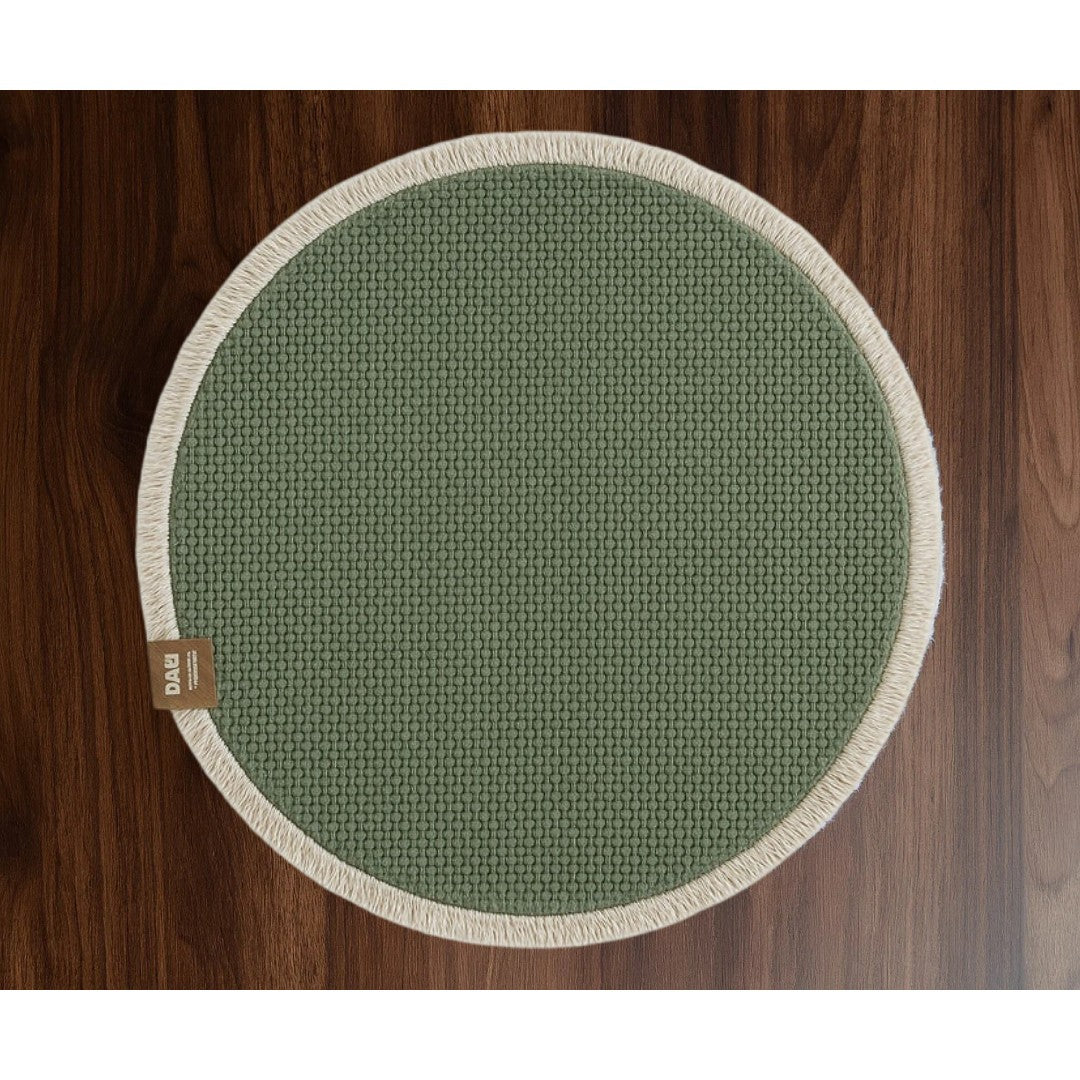 Fabstyles Bali Placemat Round 15" - Green