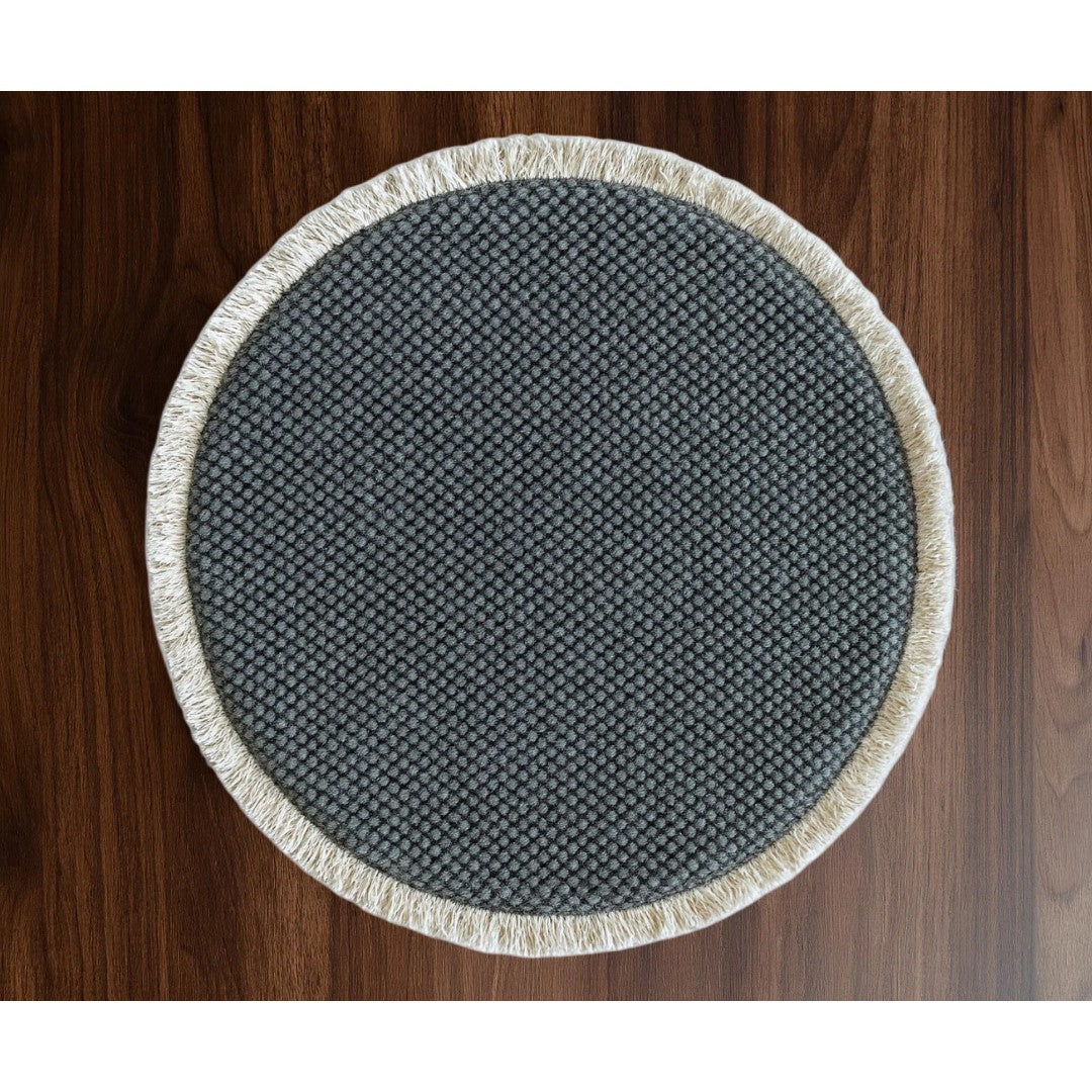 Fabstyles Bali Placemat Round 15" - Charcoal