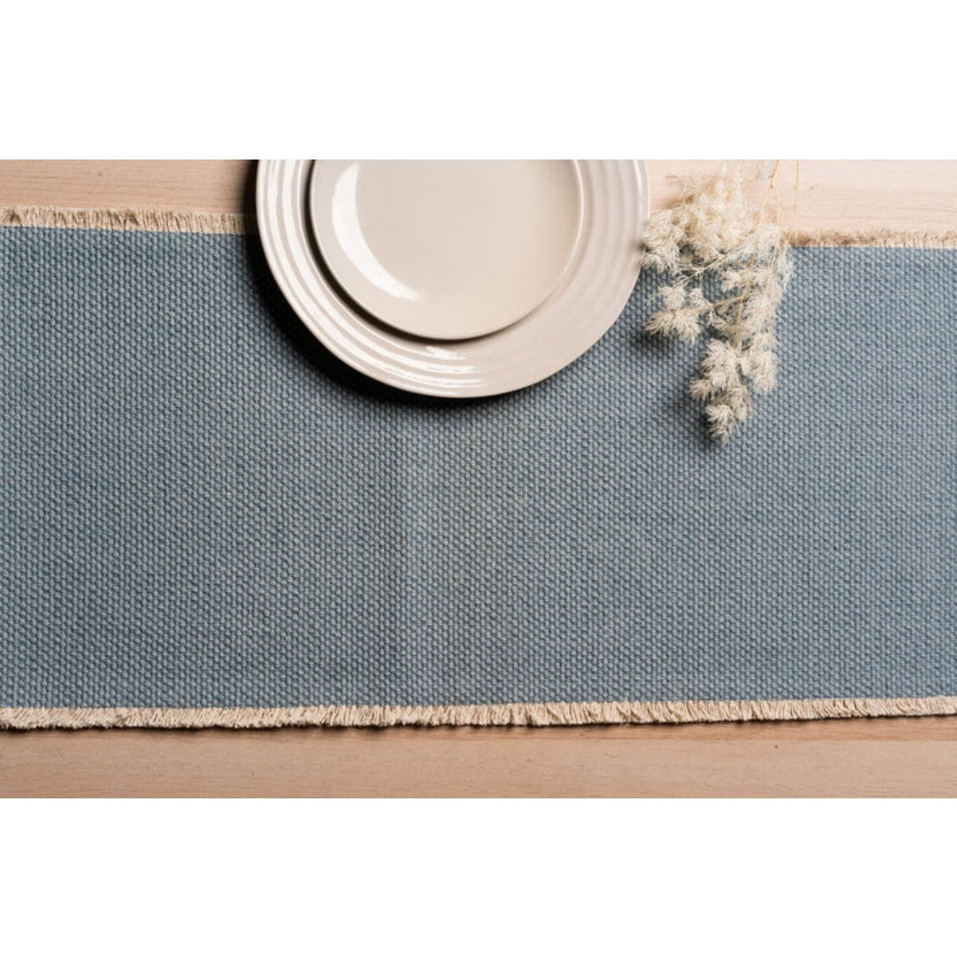 Fabstyles Bali Table Runner 72" - Dusty Blue