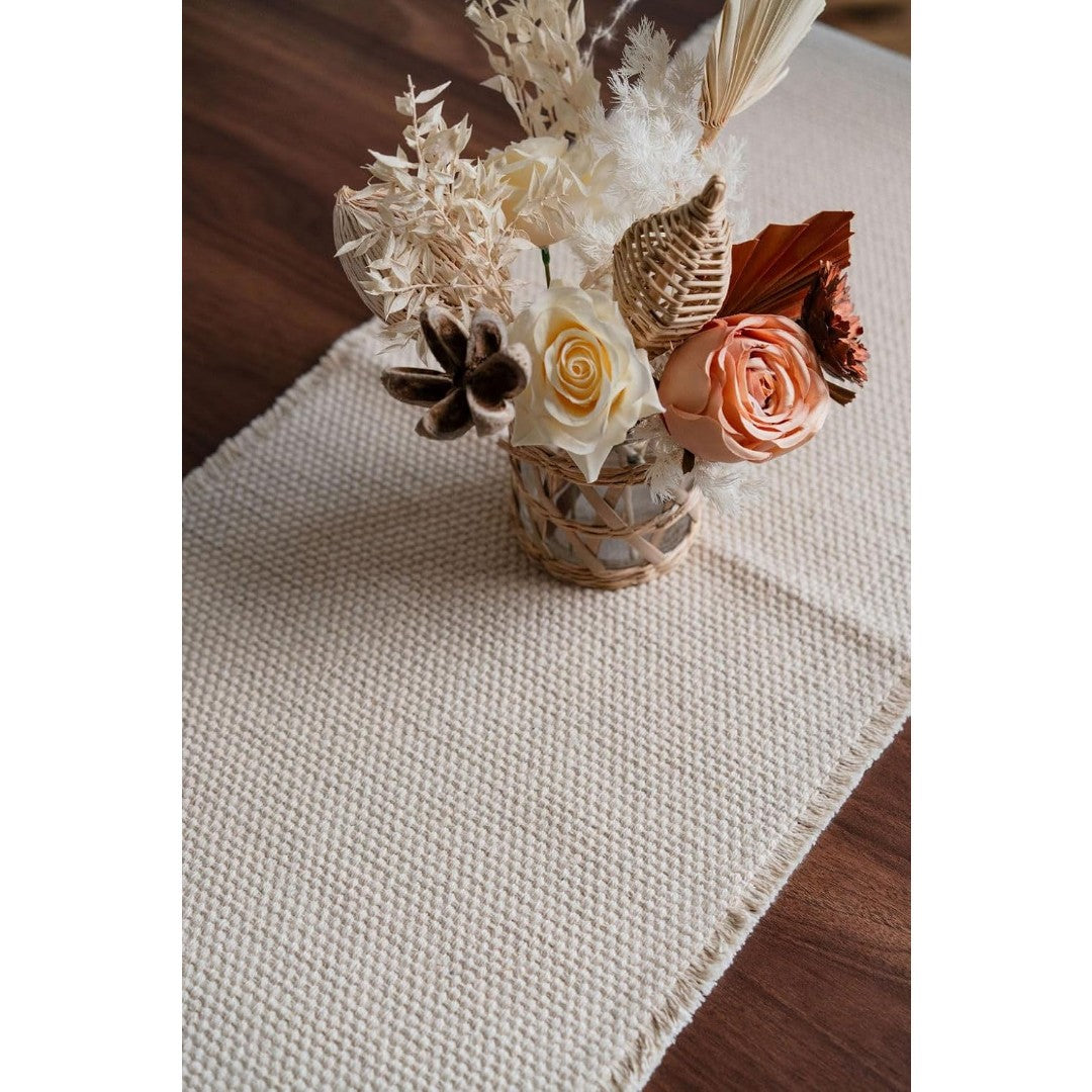 Fabstyles Bali Table Runner 72" - Natural