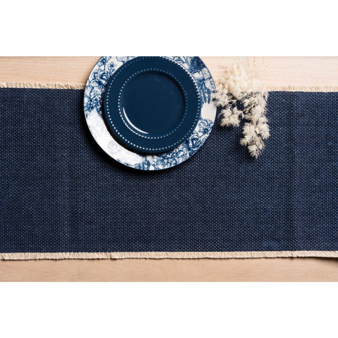 Fabstyles Bali Table Runner 72" - Indigo Blue