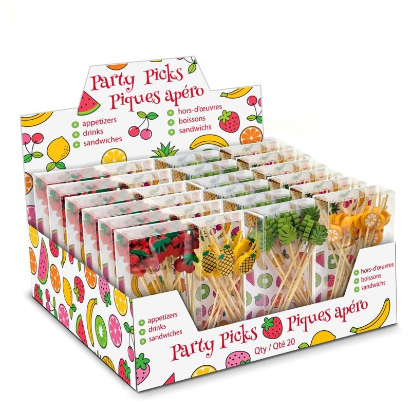 Danesco Fruity Party Picks Pack Of 20