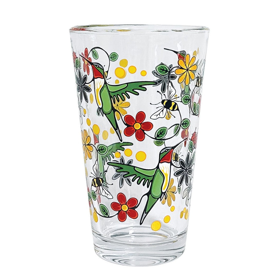 Native Northwest Glass Tumbler 10.5oz - Hummingbird