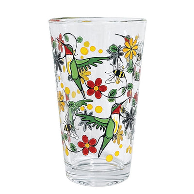 Native Northwest Glass Tumbler 10.5oz - Hummingbird