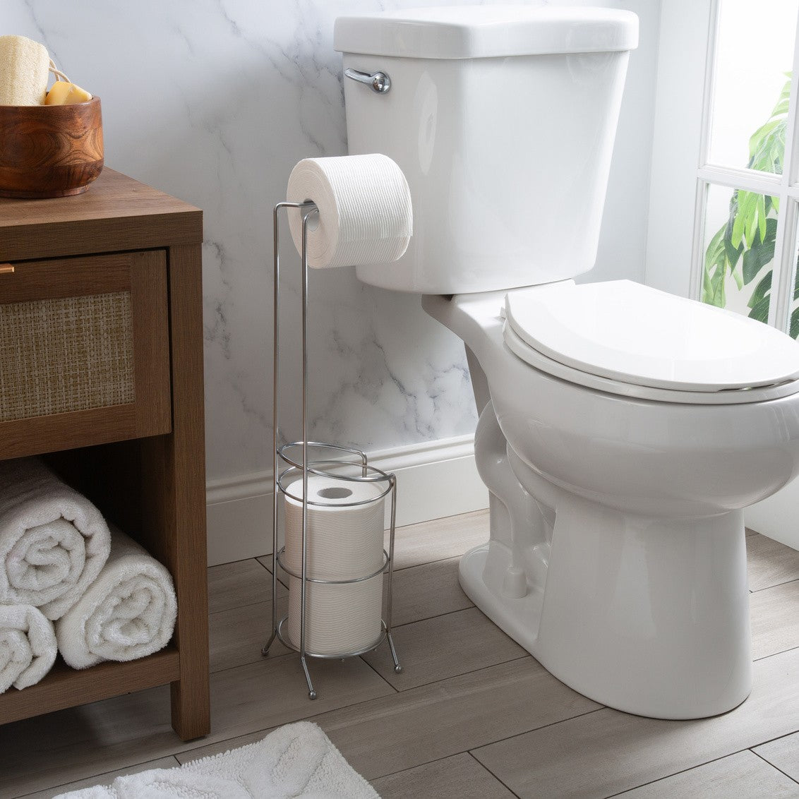 Moda At Home Olsen Chrome Toilet Paper Holder