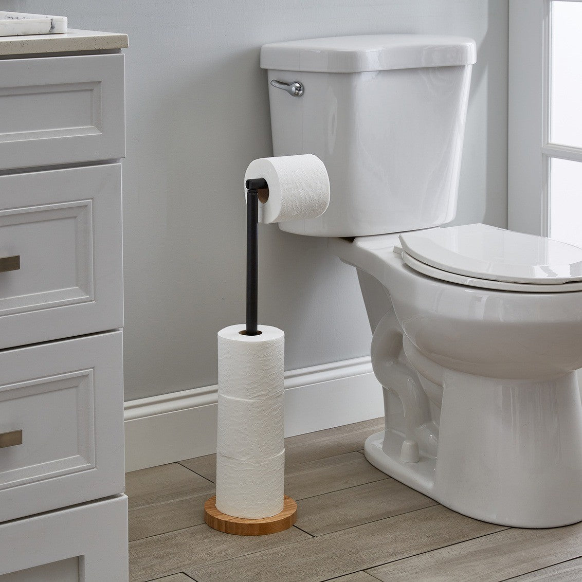 Moda At Home Lira Bamboo Toilet Paper Holder - iQ living