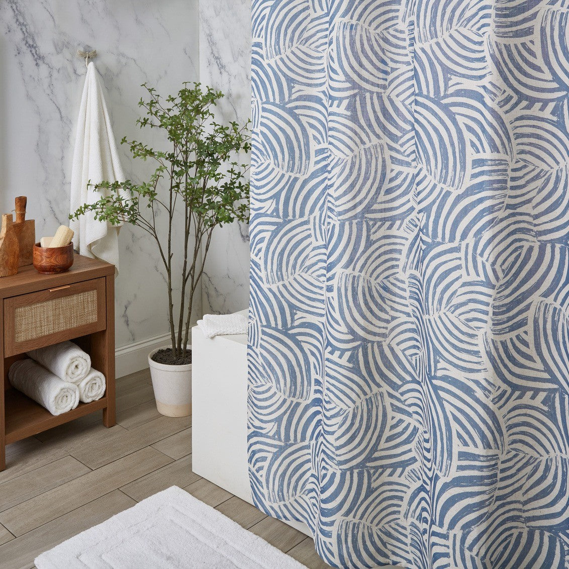 Moda At Home Fabric Shower Curtain Zen Garden - iQ living