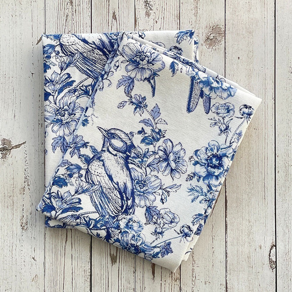 Mahogany Tea Towel Set Of 2 Blue Collins