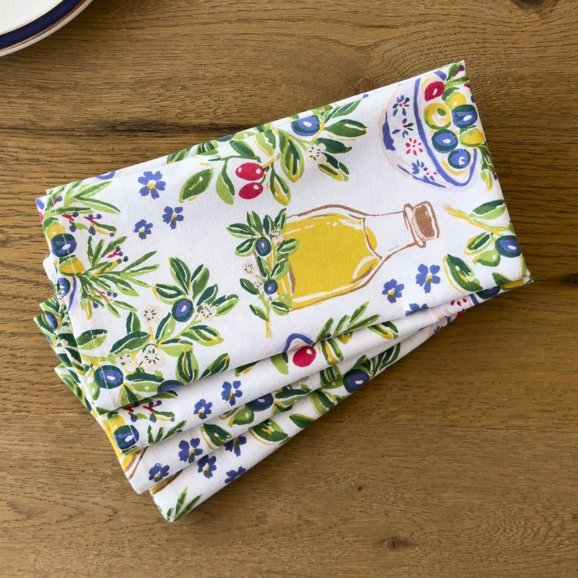 Mahogany Napkin Set Of 4 Olives Multi