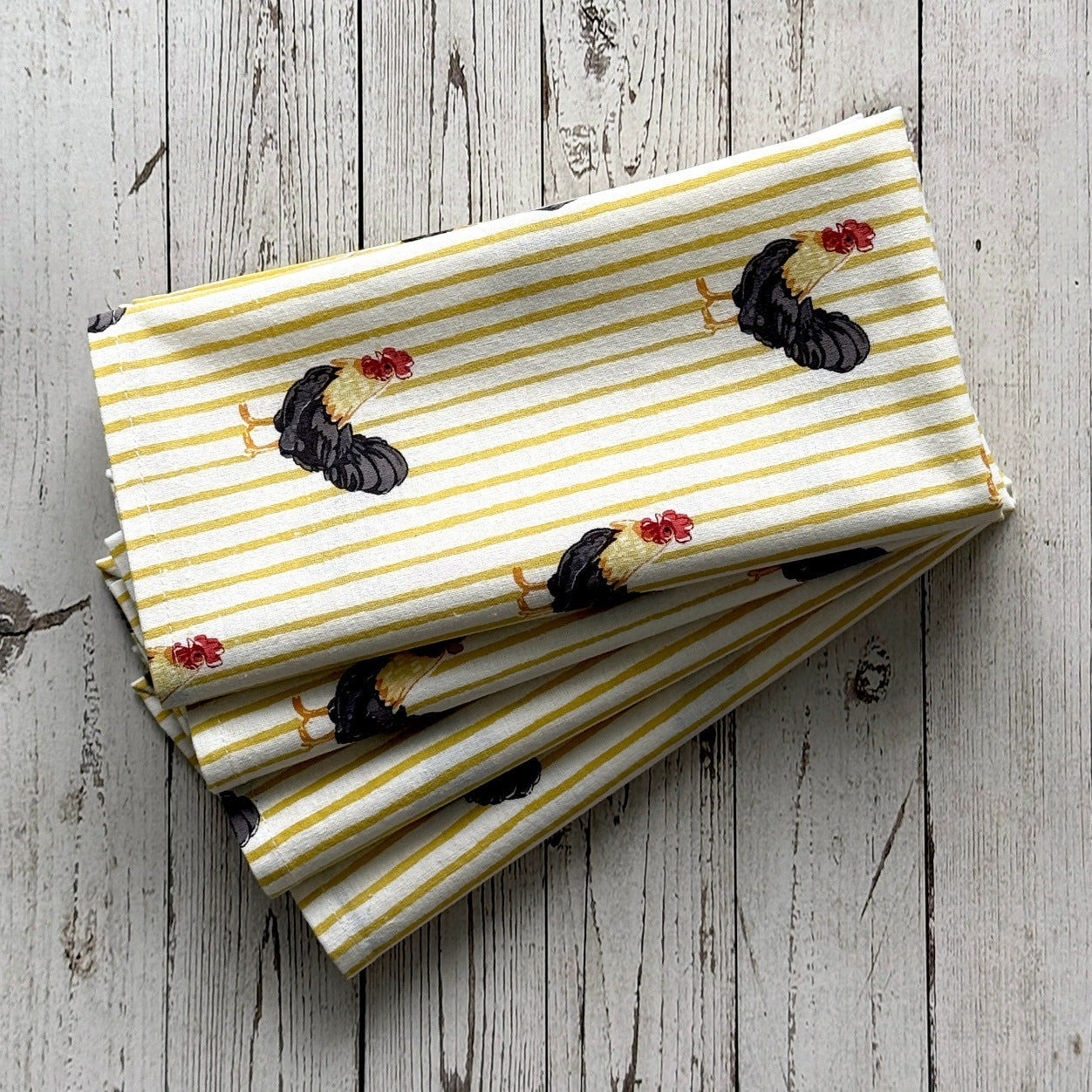 Mahogany Napkin Set Of 4 Rooster Stripe