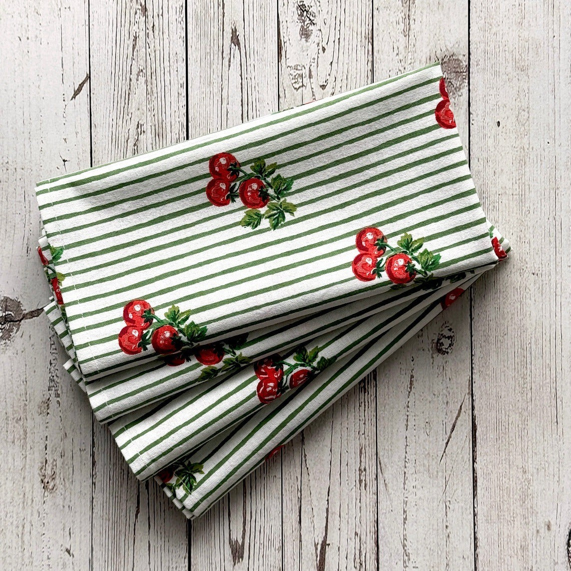 Mahogany Napkin Set Of 4 Tomato Stripe