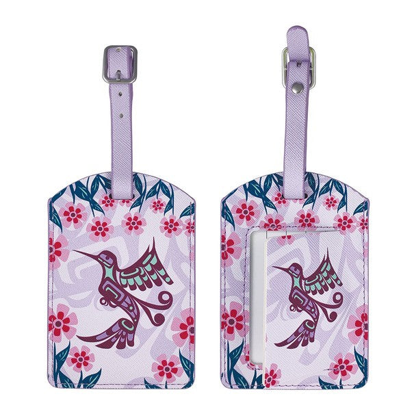 Native Northwest Luggage Tag Purple Hummingbird