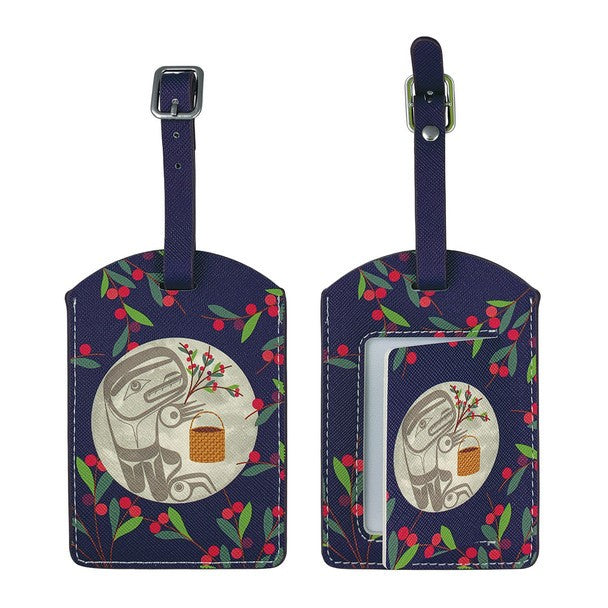 Native Northwest Luggage Tag Berry Picker In The Moon