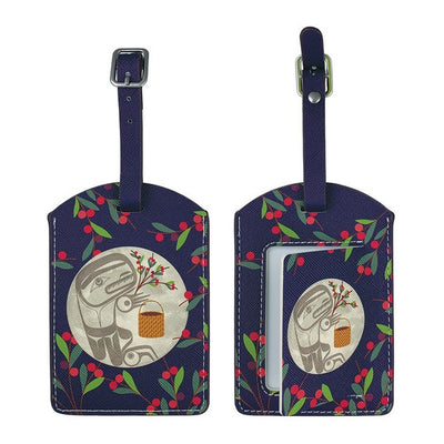 Native Northwest Luggage Tag Berry Picker In The Moon