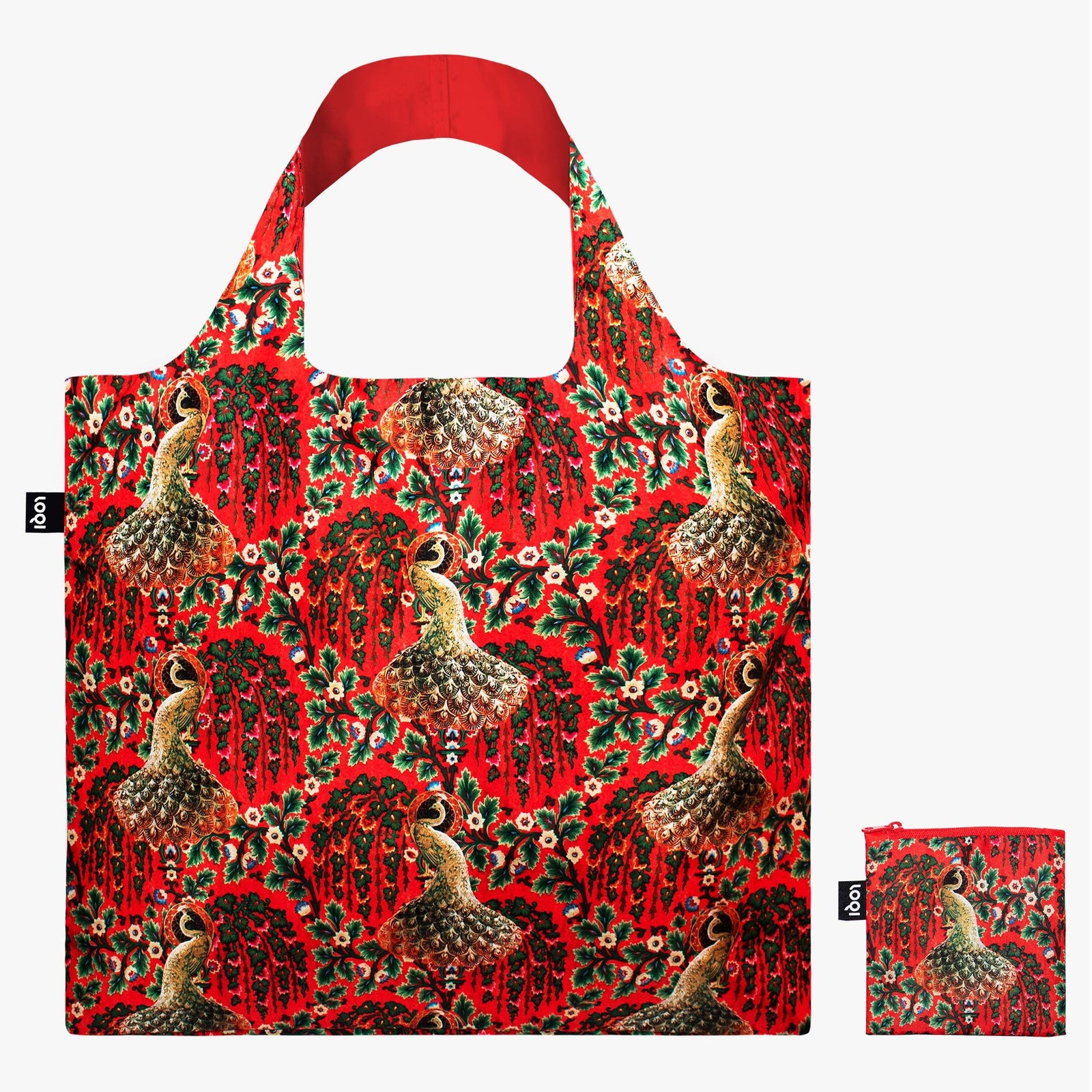 LOQI Tote Bag - Red Peacock Power