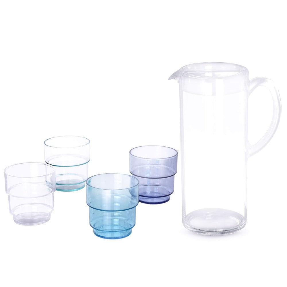 Brilliant Acrylic Pitcher &amp; Tumbler Set Of 5