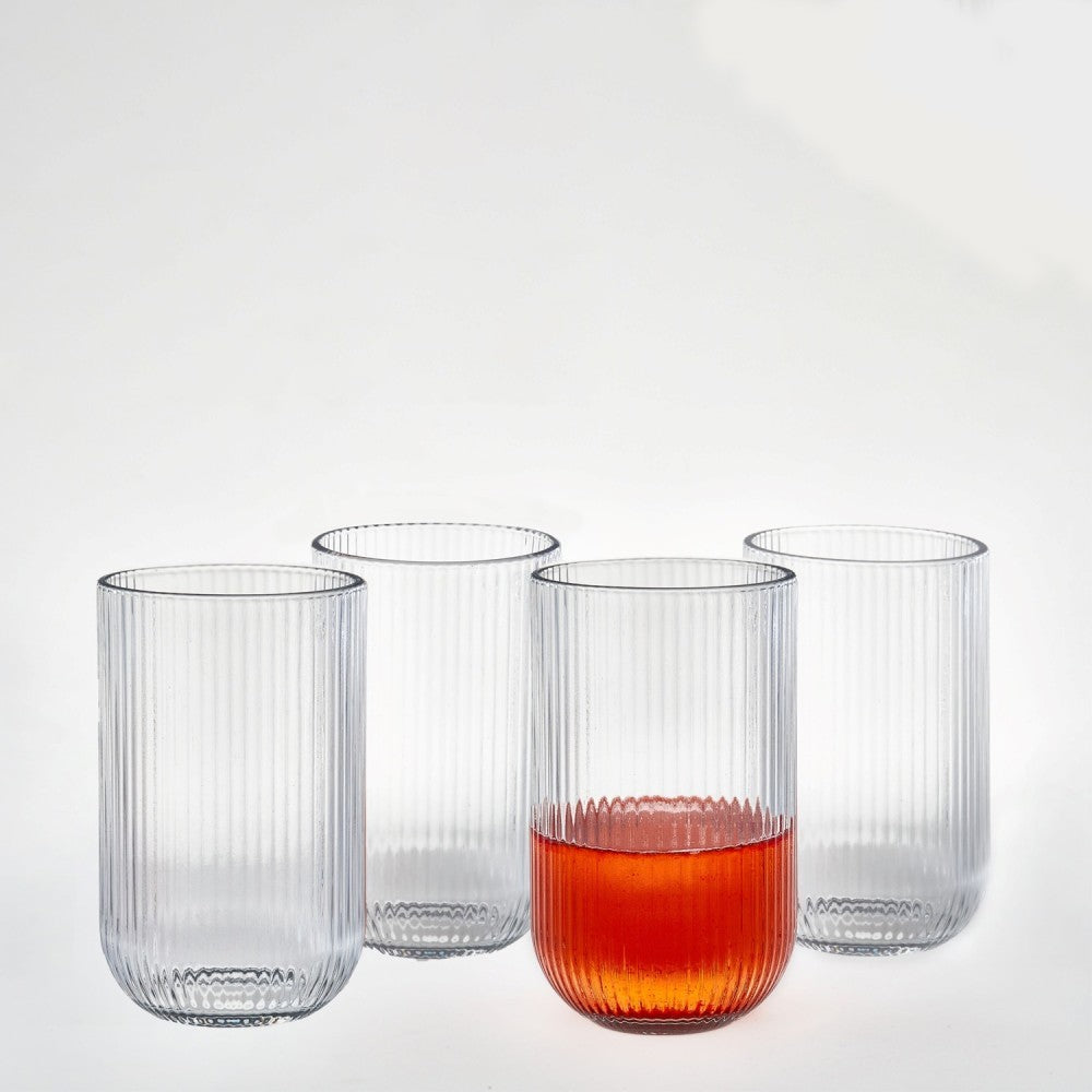 Brilliant Vintage Highball Glass 14oz Set Of 4