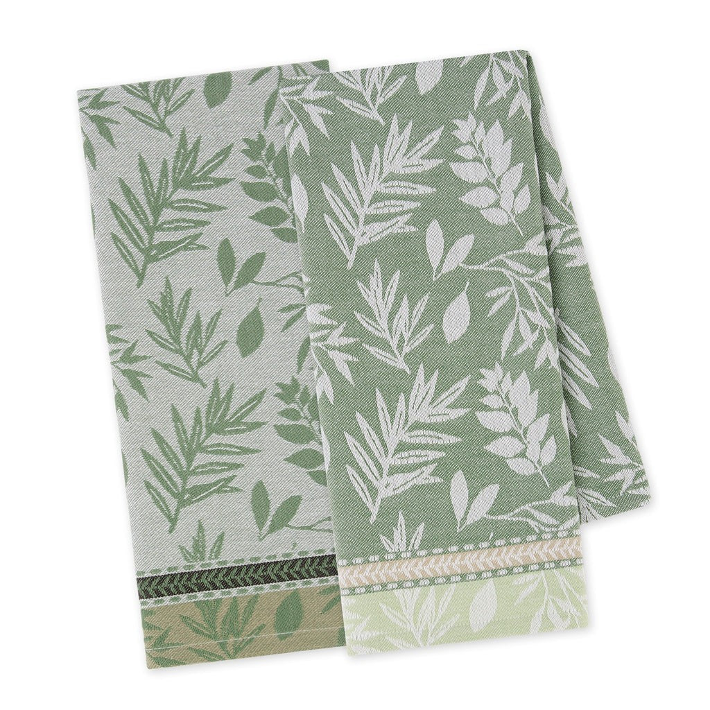 Design Imports Tea Towel Garden Greens - Each