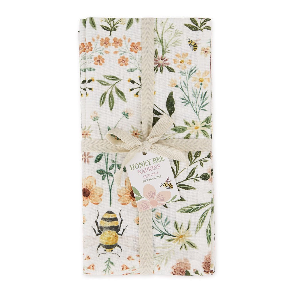 Design Imports Napkin Set Of 4 - Honey Bee Meadow