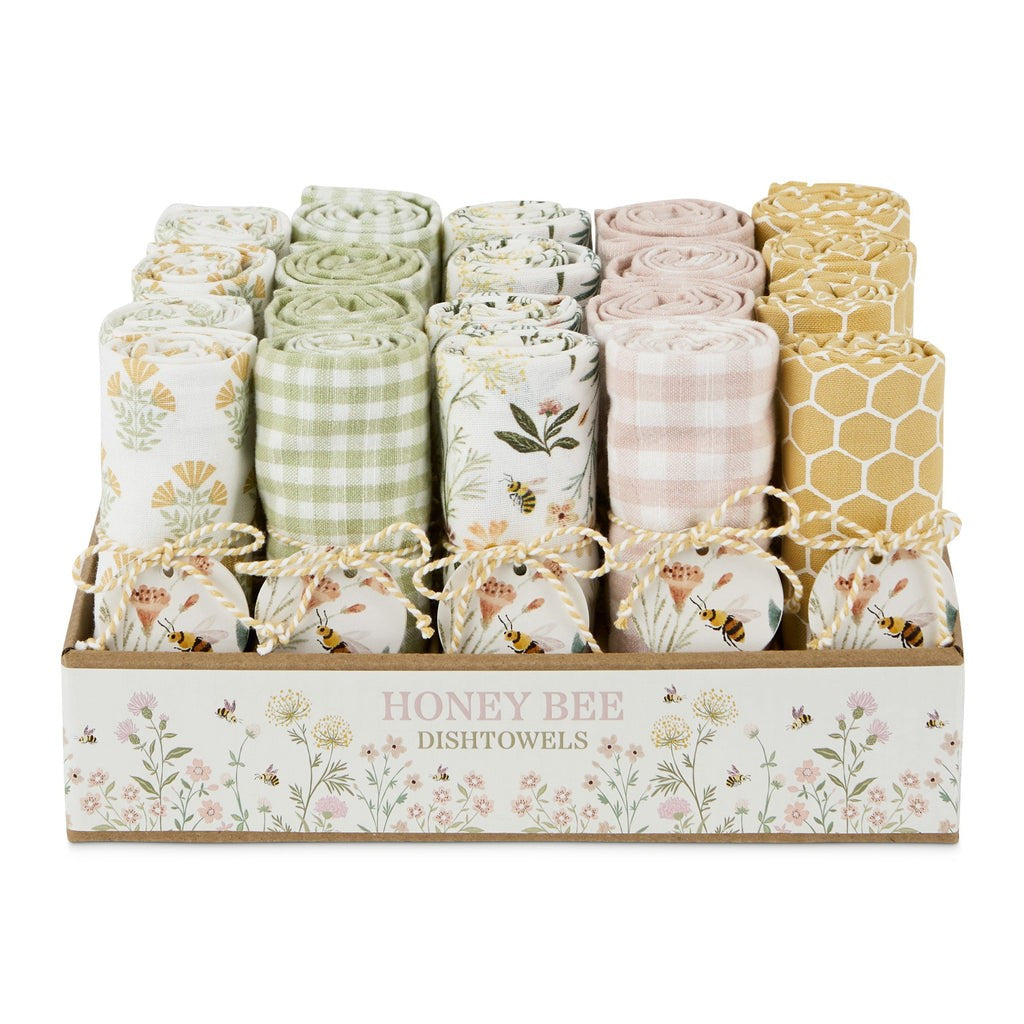 Design Imports Honey Bees Dishtowel - Assorted