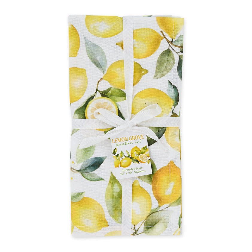 Design Imports Napkin Set Of 4 - Lemon Grove