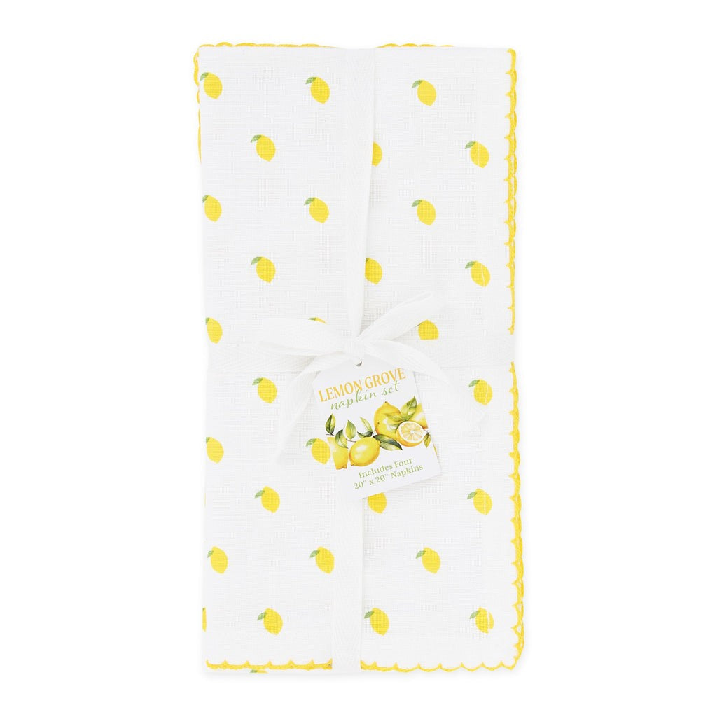 Design Imports Napkin Set Of 4 - Lemon Dots