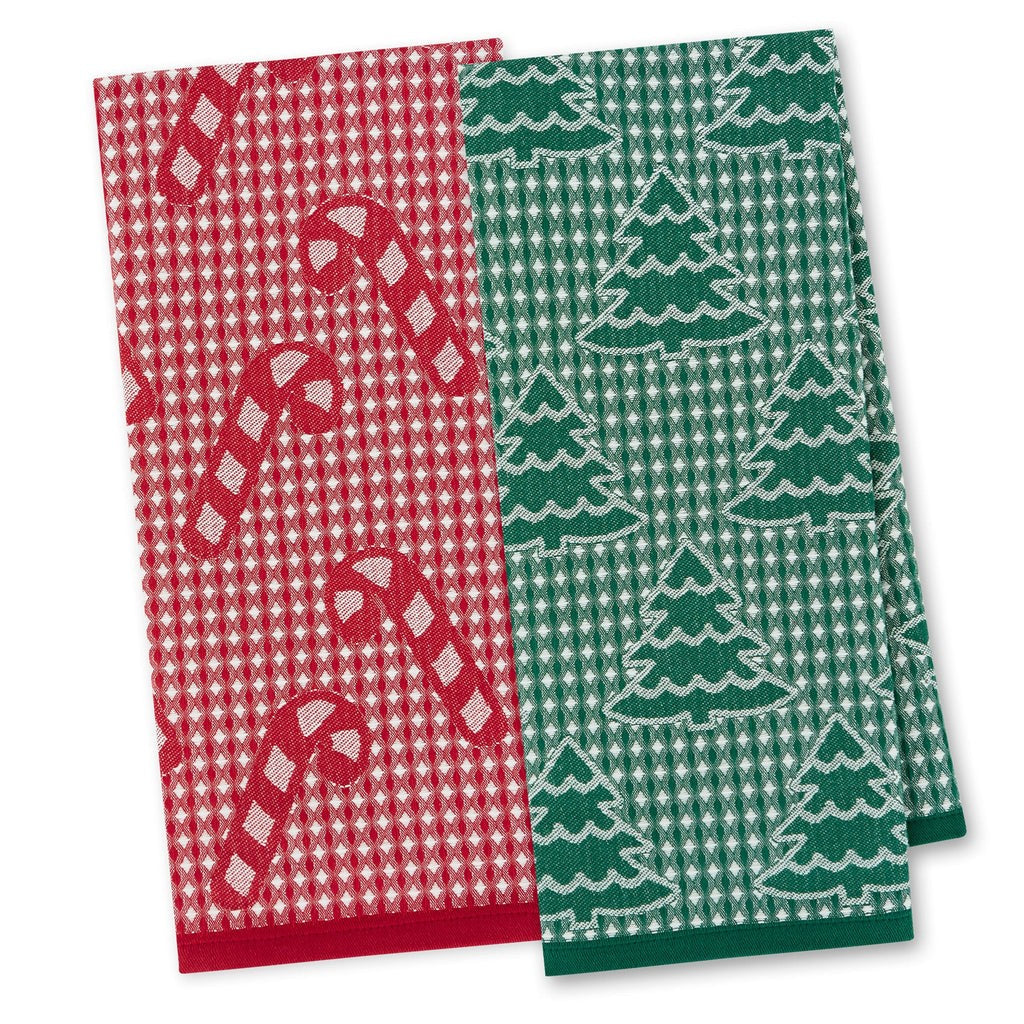 Design Imports Christmas Jacquard Towel Trees & Canes - Each
