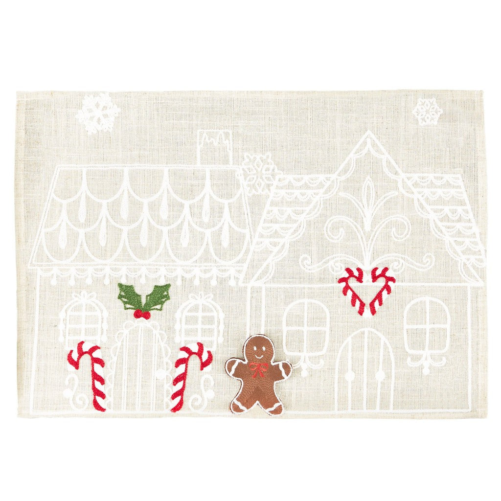Design Imports Christmas Placemat Gingerbread Man