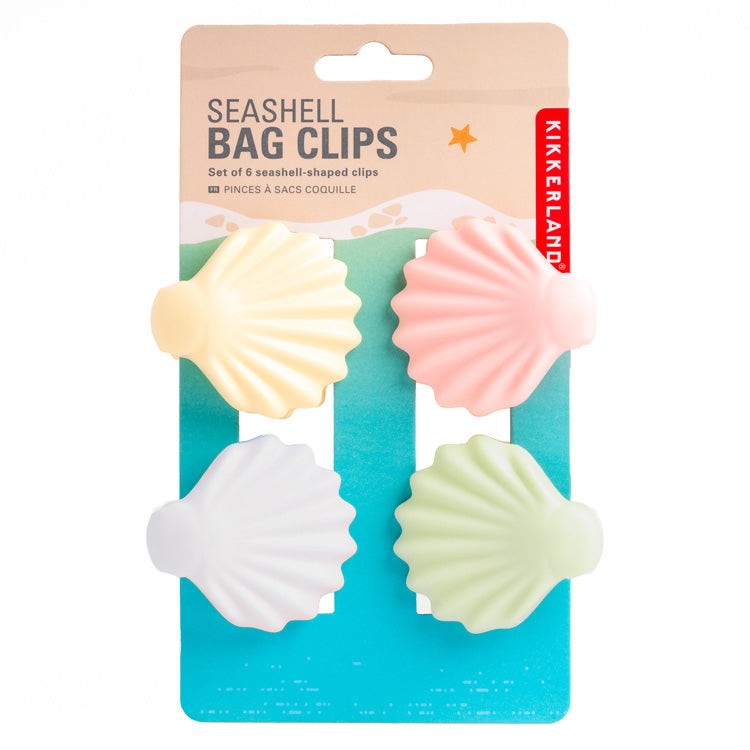 Kikkerland Seashell Bag Clips Set Of 4