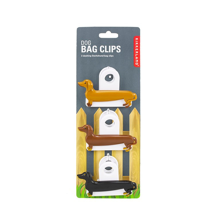 Kikkerland Wiener Dogs Bag Clips Set Of 3