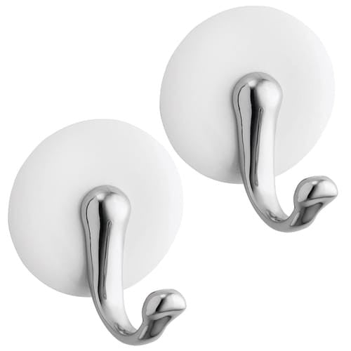 iDesign Affixx Medium Wall Hook Set Of 2 - White