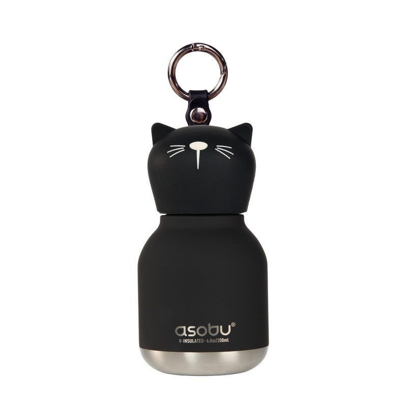 Asobu Mini Bestie Bottle 6.7oz Black Cat