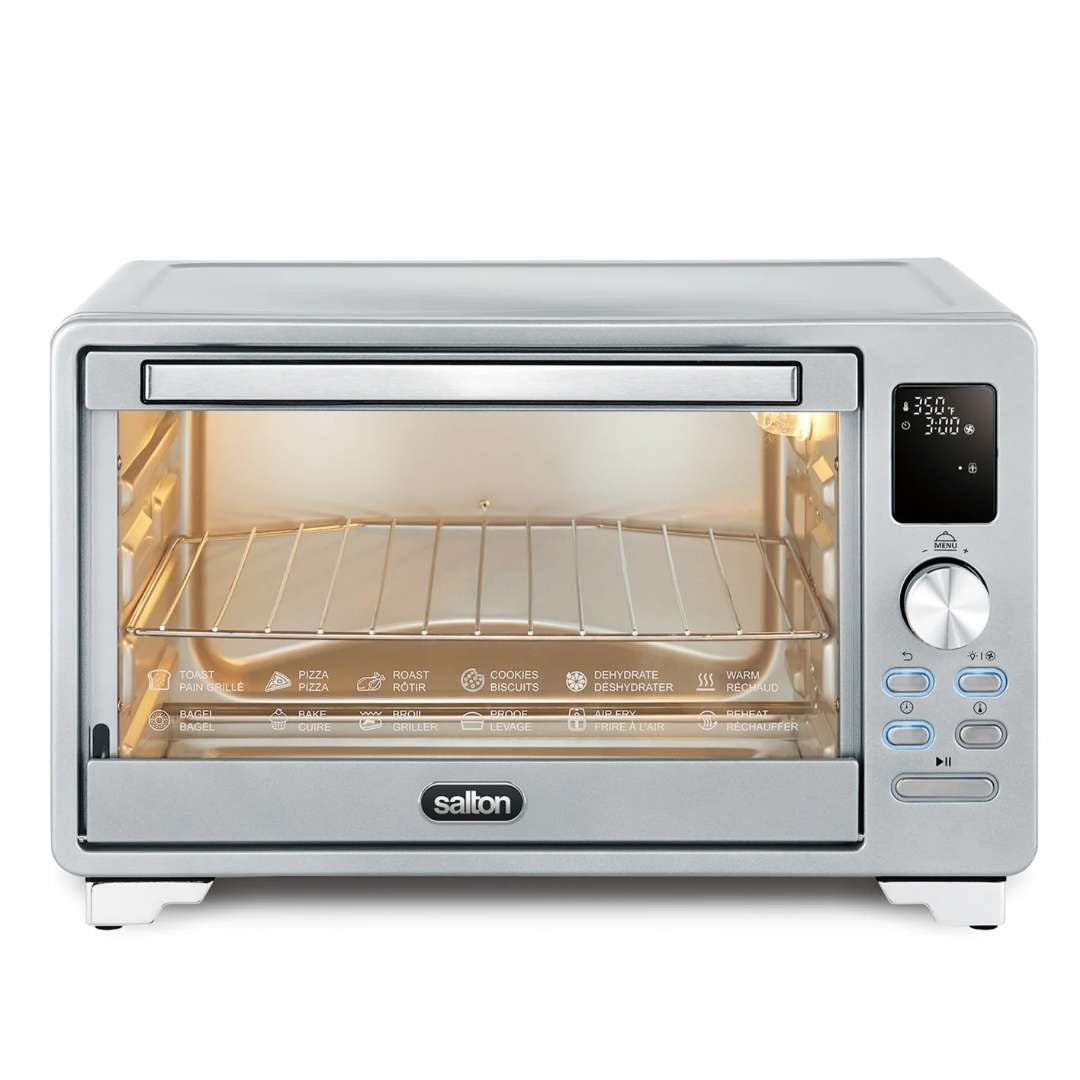 Salton NuRetro Digital Air Fryer Toaster Oven - Silver
