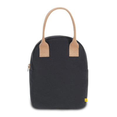Fluf Zipper Lunch Bag - Off-Black
