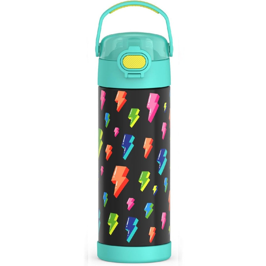 Thermos FUNtainer 16oz Water Bottle Lightning Bolt Teal