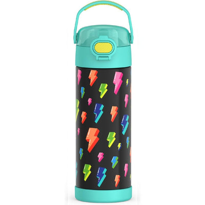 Thermos FUNtainer 16oz Water Bottle Lightning Bolt Teal